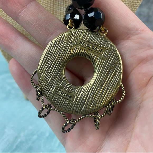 Heidi Daus Charm Holder Black Beaded Toggle - Picture 3 of 4